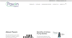 Desktop Screenshot of paxonplastic.com