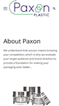 Mobile Screenshot of paxonplastic.com