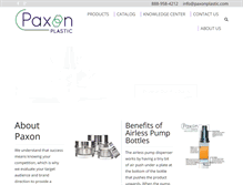 Tablet Screenshot of paxonplastic.com